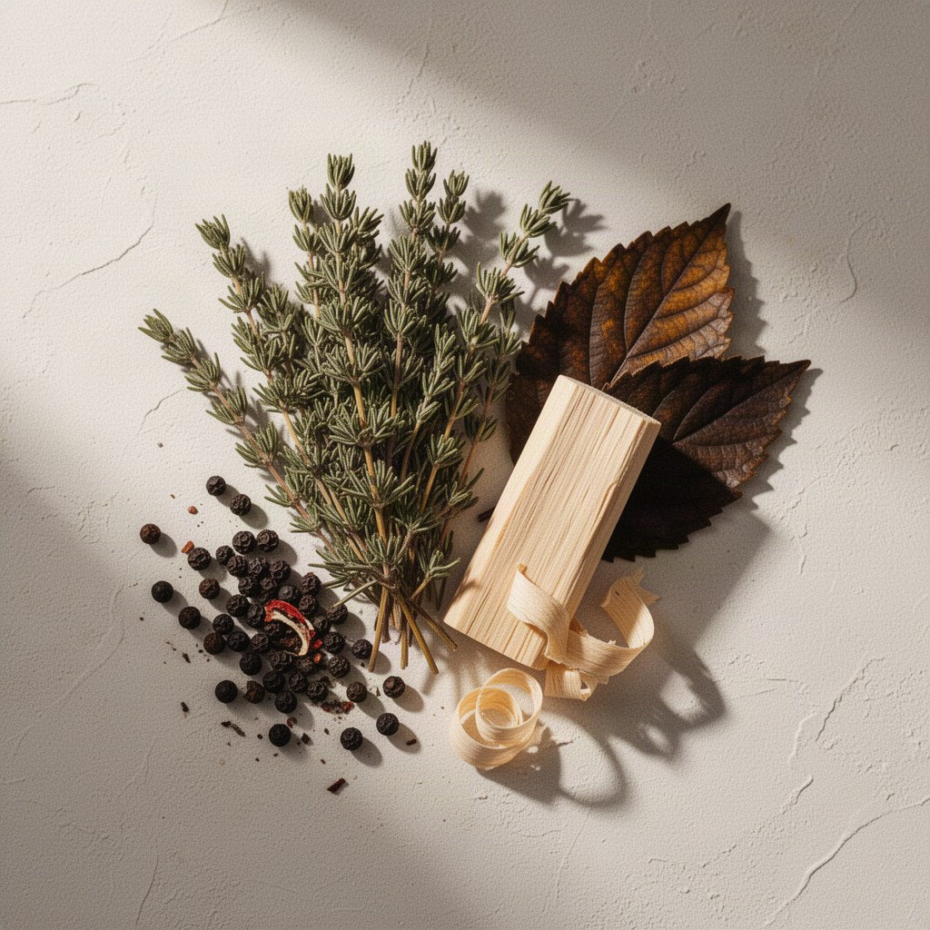 Die Duftnoten von Xerjoff Ivory Route Eau de Parfum als Rohstoffe: kraeuter, patchouli, pfeffer, sandelholz