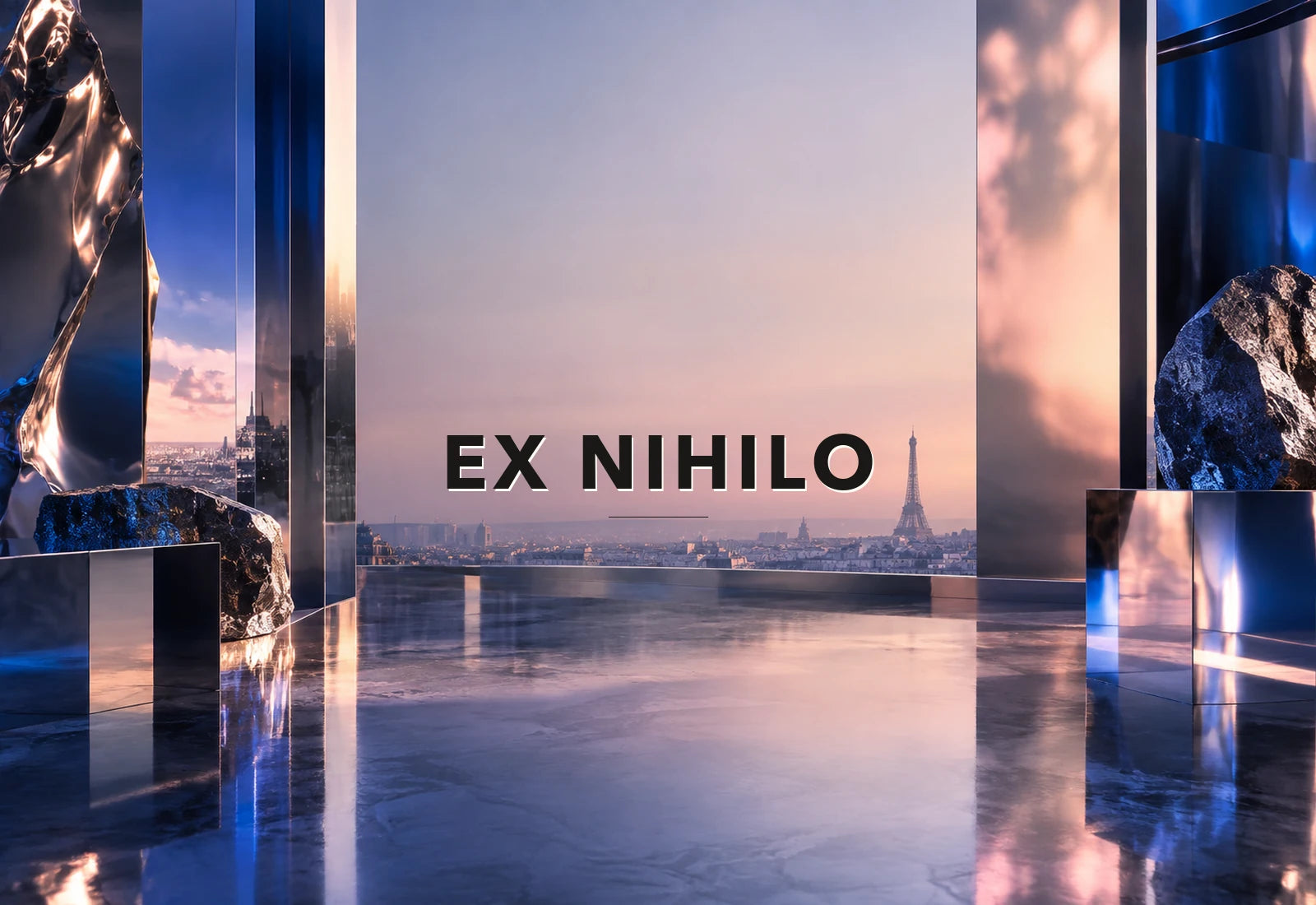 Ex Nihilo. Abstrakte Markenkarte ohne Flakon.